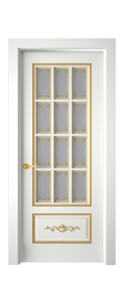 Леон ДО | Белая эмаль патина золото