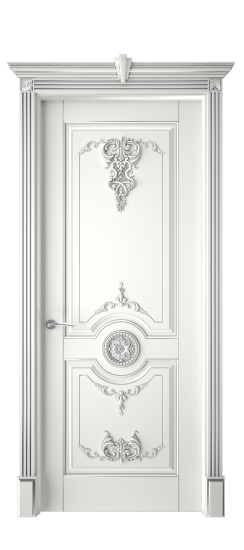 Марокко ДГ | Белая эмаль патина серебро