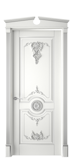 Марокко ДГ | Белая эмаль патина серебро