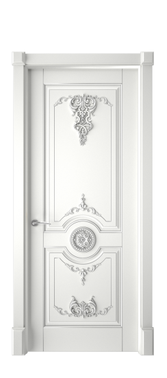 Марокко ДГ | Белая эмаль патина серебро