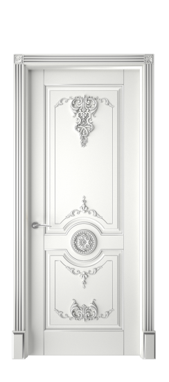 Марокко ДГ | Белая эмаль патина серебро