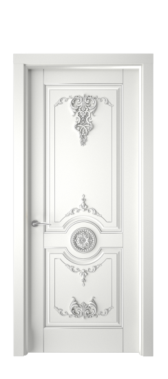 Марокко ДГ | Белая эмаль патина серебро