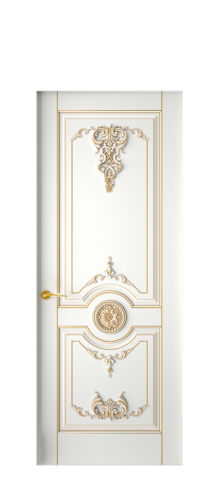 Марокко ДГ | Белая эмаль патина золото