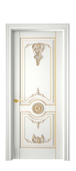 Марокко ДГ | Белая эмаль патина золото