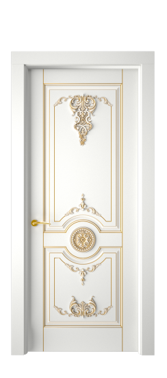 Марокко ДГ | Белая эмаль патина золото