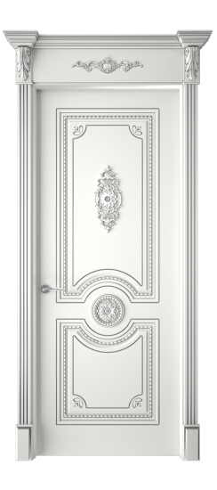 Монако ДГ | Белая эмаль патина серебро