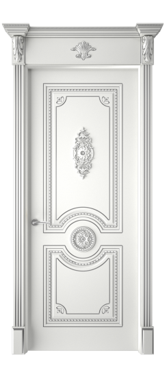 Монако ДГ | Белая эмаль патина серебро