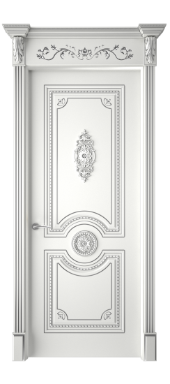 Монако ДГ | Белая эмаль патина серебро