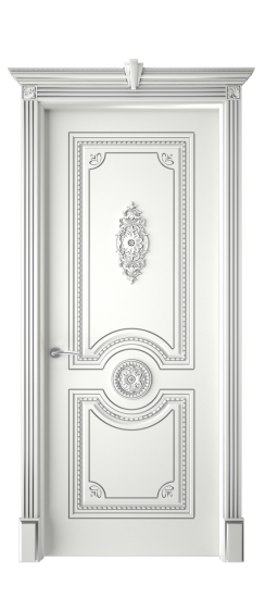 Монако ДГ | Белая эмаль патина серебро