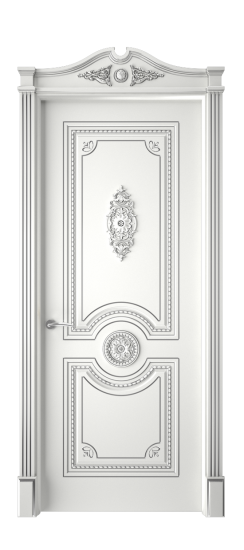 Монако ДГ | Белая эмаль патина серебро