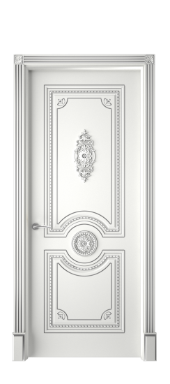 Монако ДГ | Белая эмаль патина серебро