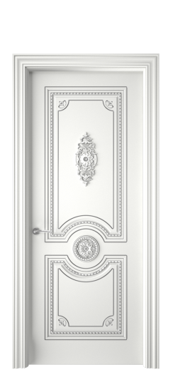 Монако ДГ | Белая эмаль патина серебро