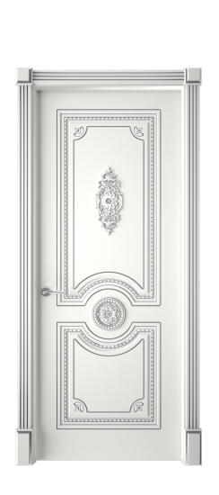 Монако ДГ | Белая эмаль патина серебро