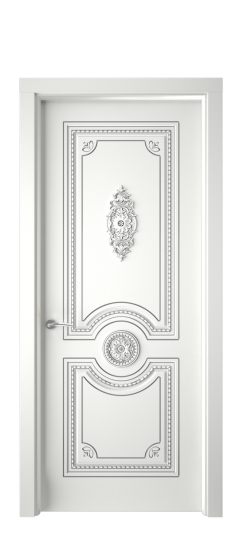 Монако ДГ | Белая эмаль патина серебро