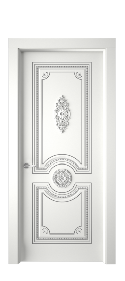 Монако ДГ | Белая эмаль патина серебро