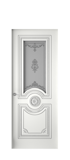 Монако ДО | Белая эмаль патина серебро