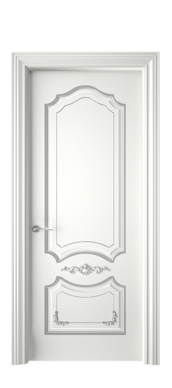 Сарагоса ДГ | Белая эмаль патина серебро