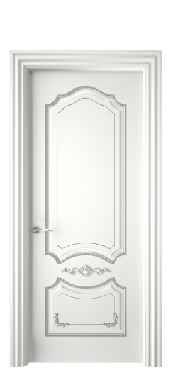 Сарагоса ДГ | Белая эмаль патина серебро