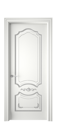 Сарагоса ДГ | Белая эмаль патина серебро