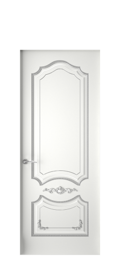 Сарагоса ДГ | Белая эмаль патина серебро