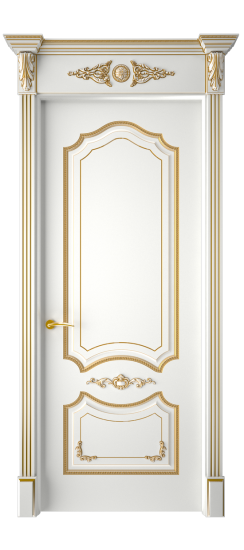 Сарагоса ДГ | Белая эмаль патина золото