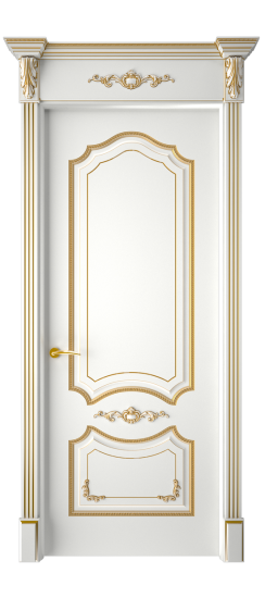 Сарагоса ДГ | Белая эмаль патина золото