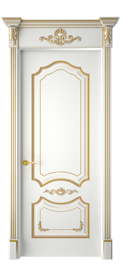 Сарагоса ДГ | Белая эмаль патина золото