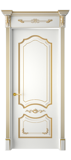 Сарагоса ДГ | Белая эмаль патина золото