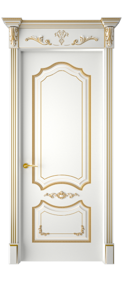 Сарагоса ДГ | Белая эмаль патина золото