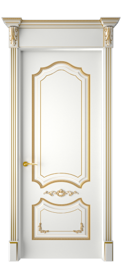 Сарагоса ДГ | Белая эмаль патина золото