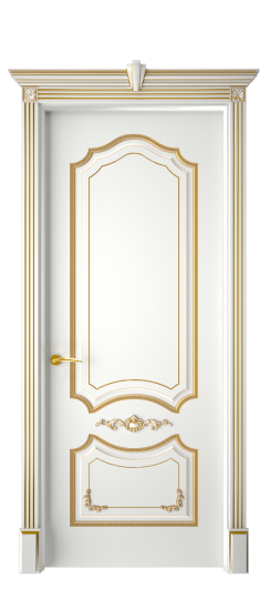 Сарагоса ДГ | Белая эмаль патина золото