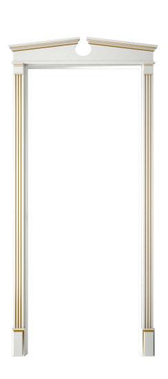 Сарагоса ДГ | Белая эмаль патина золото