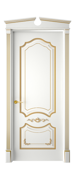 Сарагоса ДГ | Белая эмаль патина золото