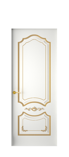 Сарагоса ДГ | Белая эмаль патина золото