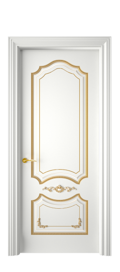 Сарагоса ДГ | Белая эмаль патина золото