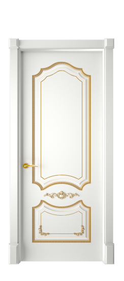 Сарагоса ДГ | Белая эмаль патина золото