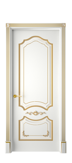 Сарагоса ДГ | Белая эмаль патина золото