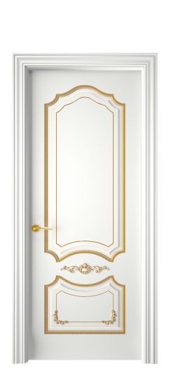 Сарагоса ДГ | Белая эмаль патина золото