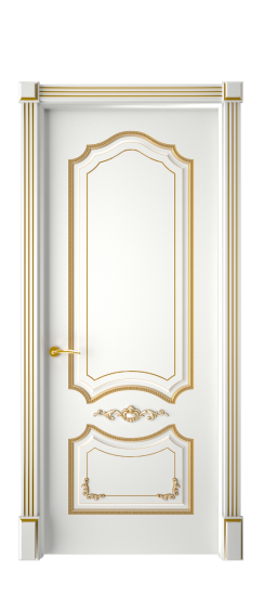 Сарагоса ДГ | Белая эмаль патина золото