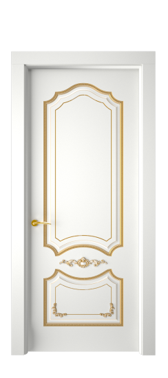 Сарагоса ДГ | Белая эмаль патина золото