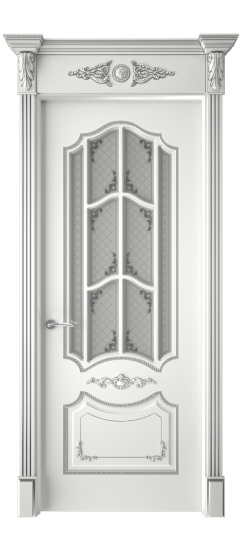 Сарагоса ДО | Белая эмаль патина серебро