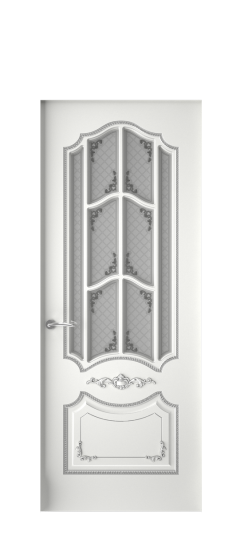 Сарагоса ДО | Белая эмаль патина серебро