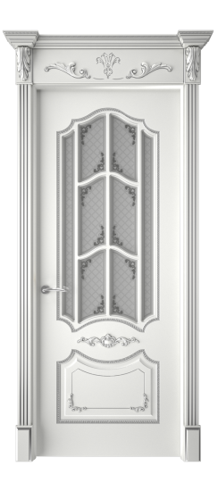 Сарагоса ДО | Белая эмаль патина серебро