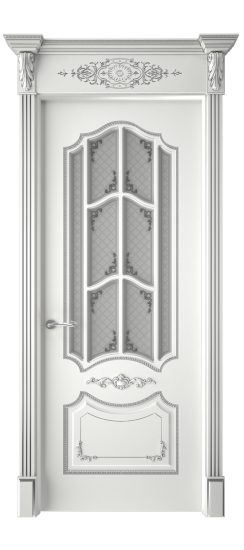 Сарагоса ДО | Белая эмаль патина серебро