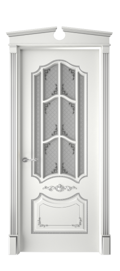 Сарагоса ДО | Белая эмаль патина серебро