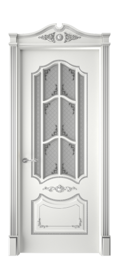 Сарагоса ДО | Белая эмаль патина серебро