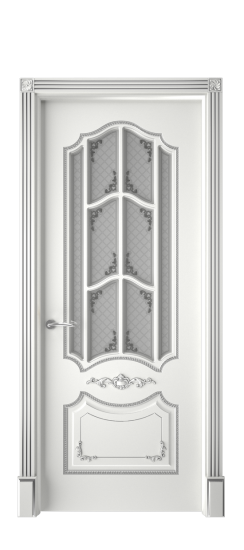 Сарагоса ДО | Белая эмаль патина серебро