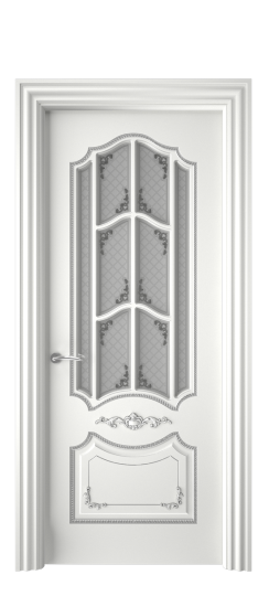 Сарагоса ДО | Белая эмаль патина серебро