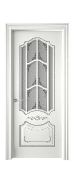 Сарагоса ДО | Белая эмаль патина серебро