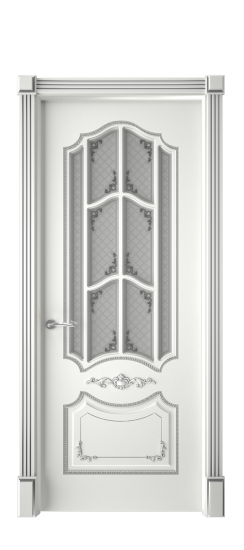 Сарагоса ДО | Белая эмаль патина серебро